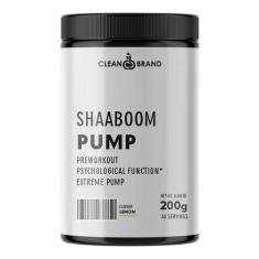 Pré treino SHABOOM PUMP 40 Doses HARDCORE Limão CLEAN BRAND - CLEANBRA