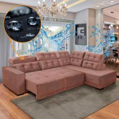 Sofá Impermeável Canto Chaise D 285 x 205 cm Retrátil Reclinável Sttil