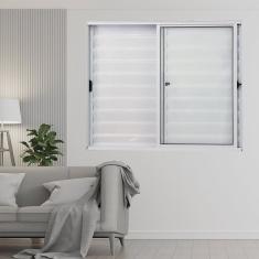 Janela de Alumínio Veneziana 100x150cm 3 Folhas Fortline Branco