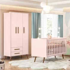 Berço Americano e Roupeiro Q Encanto Retrô - QMove