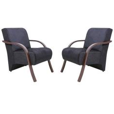 Kit 2 Poltronas Decorativas 1 Lugar Santa Rita Sued