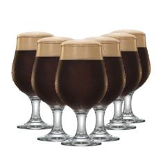Ruvolo, Jogo de Taça de Cerveja Bélgica, Taça de Vidro 6 pcs, 380ml