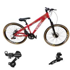 Bicicleta Vikingx 21v Aro 26 Tuff 25 Aluminio Cambio Shimano Dianteiro