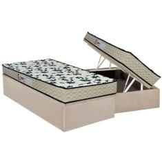 Conjunto Box Baú Solteiro: Colchão Espuma Paropas D33 Pasquale Wave Cl
