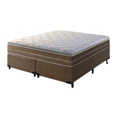 Conjunto Box Queen Umaflex Resistence D33 - 158x198x71cm – Branco/Marrom