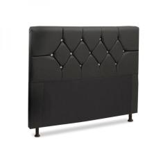 Cabeceira Box Casal 140cm França Corino Preto
