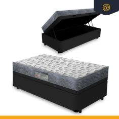 Cama Box Baú Solteiro + Colchão D33 Ortobom Iso 100 88cm