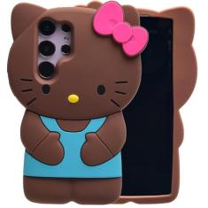 MONEHOYSY Capa de desenho animado para Samsung Galaxy S22 Ultra 6,8 polegadas, moda fofa 3D gatinho fofo Kawaii silicone macio animal tectivo gel choque de gel capa traseira para crianças mulheres