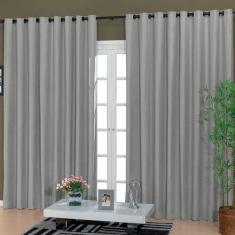 Cortina Para Sala/Quarto Oxford 200x180  Admirare, Cinza 