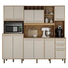 Armário de Cozinha Petra Cinamomo Off White - Valdemóveis - VALDEMOVEI