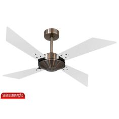 Ventilador de Teto Volare Bronze Tech New Office Branco 127V, 110V