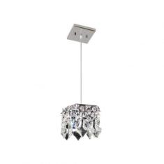 Pendente Renda Valenciana Cristais 12,5x12cm 1*G9 Bivolt Bronzearte