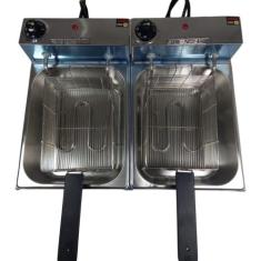 Fritadeira Elétrica 10 Litros Com Cabo no Cesto - GOMES INOX, 220V