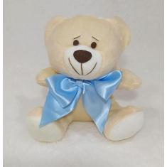 Urso pelúcia ted pequeno cor bege  14cm, nichos decoração  quartos beb