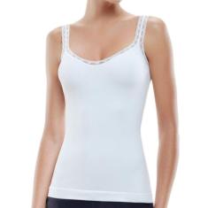 Roupa Blusa Regata Feminina Renda Sem Costura Lupo Loba 45003