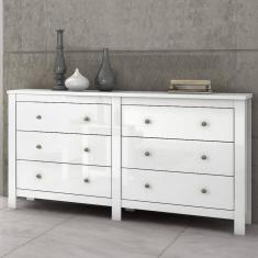 Cômoda Maggiore Lopas 6 Gavetas Horizontal Branco