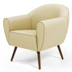 Poltrona Nina Corino C-26 Com Pés Palito Castanho