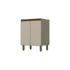 Balcão De Cozinha 60 Cm 2 Portas Connect Henn Duna Com Cristal