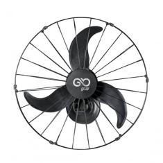 Ventilador De Parede Goar V60 60cm Com 3 Pás Preto - Bivolt