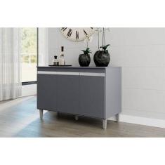 Balcão De Cozinha Ambiente Manu Com Tampo 120 Cm Cinza Fosco - Ajl - A