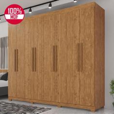 Guarda-roupa De Casal 100% Mdf 8 Portas 4 Gavetas Itália - Tudo De Móveis Cinamomo