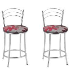 KIT 2 Banquetas Cromadas Bc26-c - E511 Cromado/Estampado