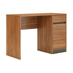 Escrivaninha Com 1 Porta E 1 Gaveta Multimóveis Cr25269 Amêndola/grafito Amêndola/grafito