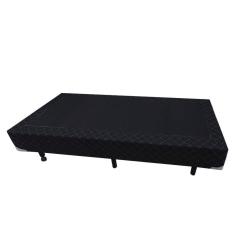 Cama Box Blindado Solteiro NK Camas Poliéster Preto 40x78x188