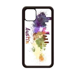Capa Austin America City Watercolor para iPhone 11 Pro Max para Apple Mobile Case Shell