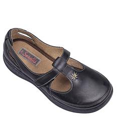 Sapato Boneca Lolita Retrô Conforto em Couro Serella 7081 (36, Preto)