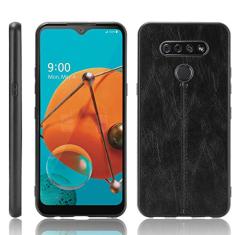 Capa adequada para LG K51, capa de celular estilo couro, proteção robusta 360° protege seu telefone capa de cor retrô para LG K51