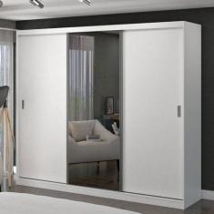 Guarda-Roupa Casal com Espelho 3 Portas de Correr - Foscarini