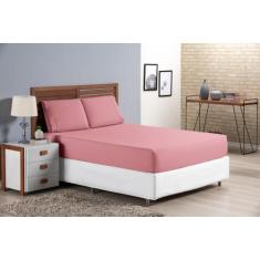 Lençol Casal Padrão 3 Peças Micro Percal 400 Fios Ponto Palito Confort