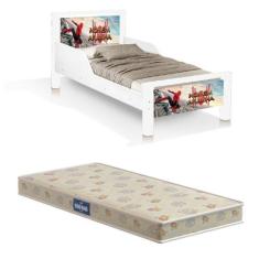 cama infantil meli dos Homem Aranha com proteção lateral com colchão -