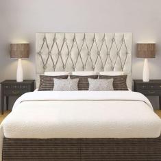 Cabeceira Casal 1,95m Paris Suede Bege Dal Poz Estofados