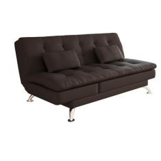 Sofá-Cama Casal 3 Lugares Amanda Café - Modern