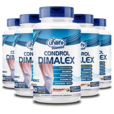 Kit 5 Condrol Dimalex 1100Mg Unilife 60 Comprimidos