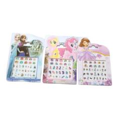 Kit 3 Cartelas Adesivo Unha Infantil Personagens Licenciado - Ladeira 