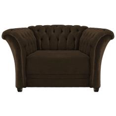 Poltrona Decorativa Chesterfield Marrom