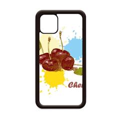 Capa com estampa de ilustração em aquarela Cherry Fruit para iPhone 12 Pro Max para Apple Mini Mobile Case Shell