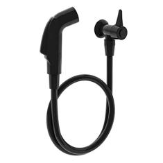 JAPI DHK Ducha Higienica Parede Abs, Preta, 1/4 Volta