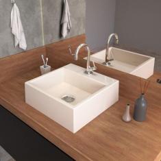 Kit Cuba Q355 com Torneira 1198 Metal e Válvula Click 1&quot;G e Sifão Pvc e Flexível Compace Bege