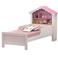 Cama Casa Princesa Branco/rosa - Vitamov