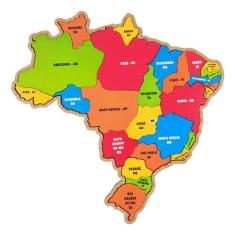 Quebra Cabeça Mapa Do Brasil Cidades Capital Montar Newart