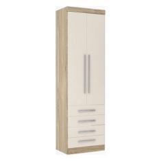 Guarda Roupa 79 cm 2 Portas 4 Gavetas Master Luciane Móveis