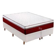 Cama Box Queen: Colchão Molas MasterPocket Ensacadas Polar Rubi + Base