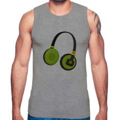 Regata Headphone Verde - Foca na Moda, Cinza, P