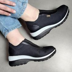 Tênis Rivera Slip On Confortável Dia a dia - Firezzi,  33, Preto