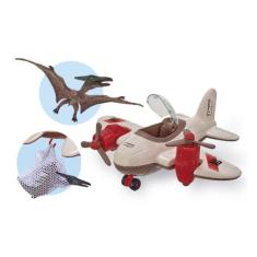 Avião De Brinquedo Dino Flying Com Dinossauro Rede De Caça Presente Me