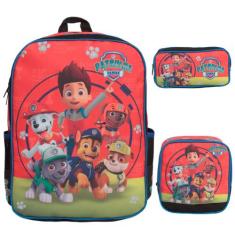 Kit Mochila Infantil Menino Patrulha Canina Tam G 3 Pçs - Plike